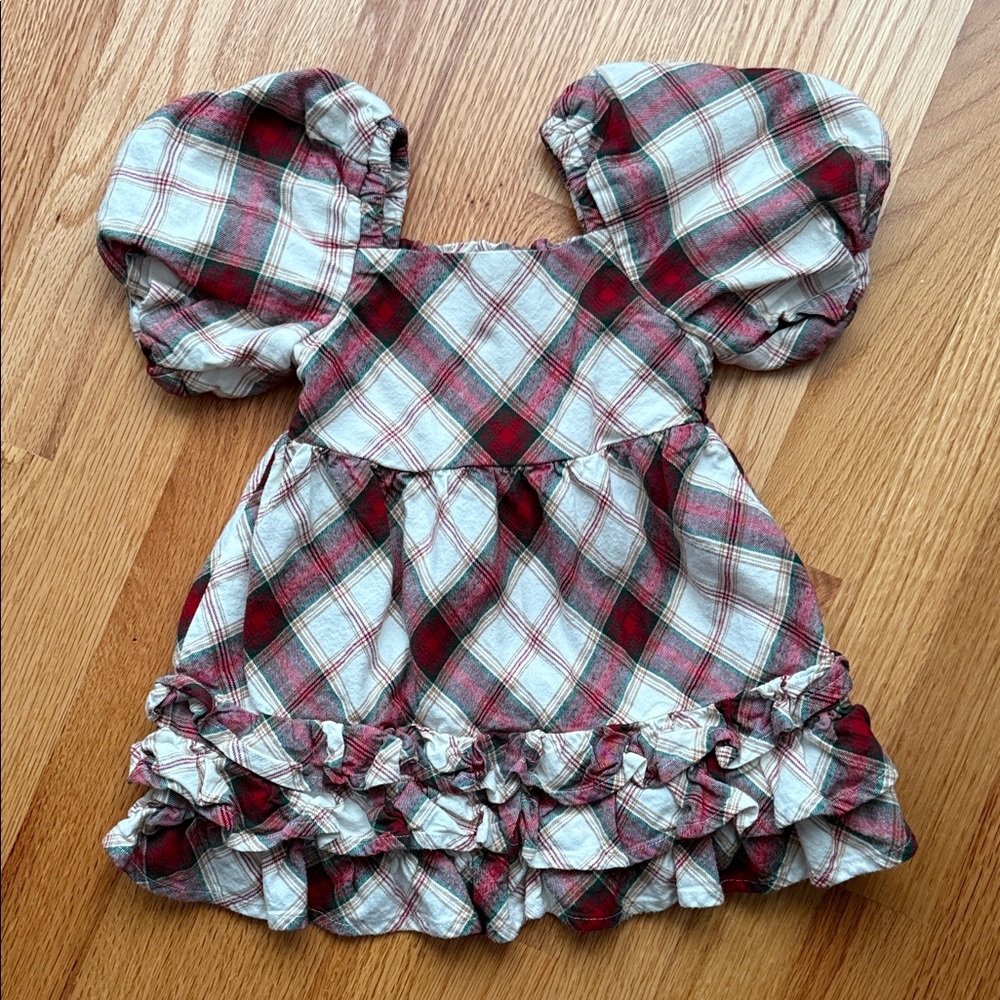 Gymboree Red and White Plaid Kids Holiday Dress